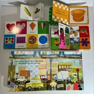 5 Board Books for Children - Bright & Colorful - learning material